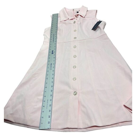 Tommy Hilfiger Dress Women’s 12 Pink A Line Button Up Collared Sleeveless - Picture 2 of 9